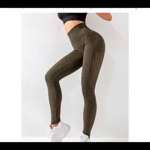 Two Green and Navy Blue leggings